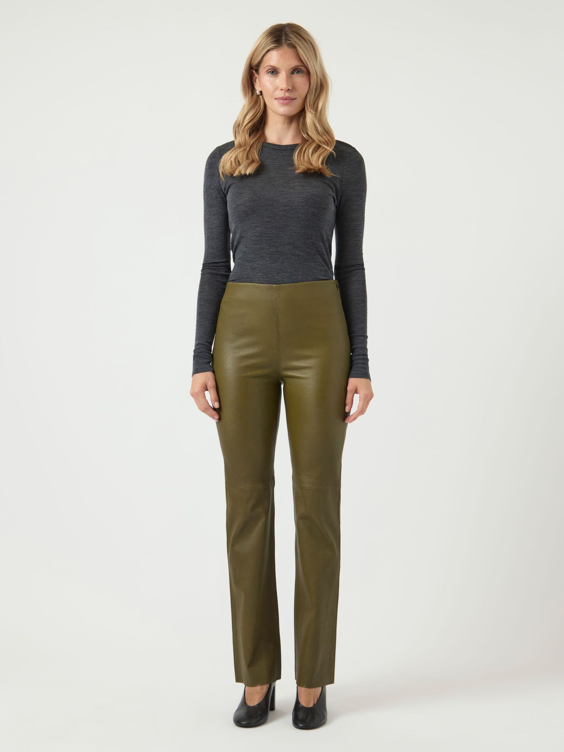 YASZELLU LEREN BROEK