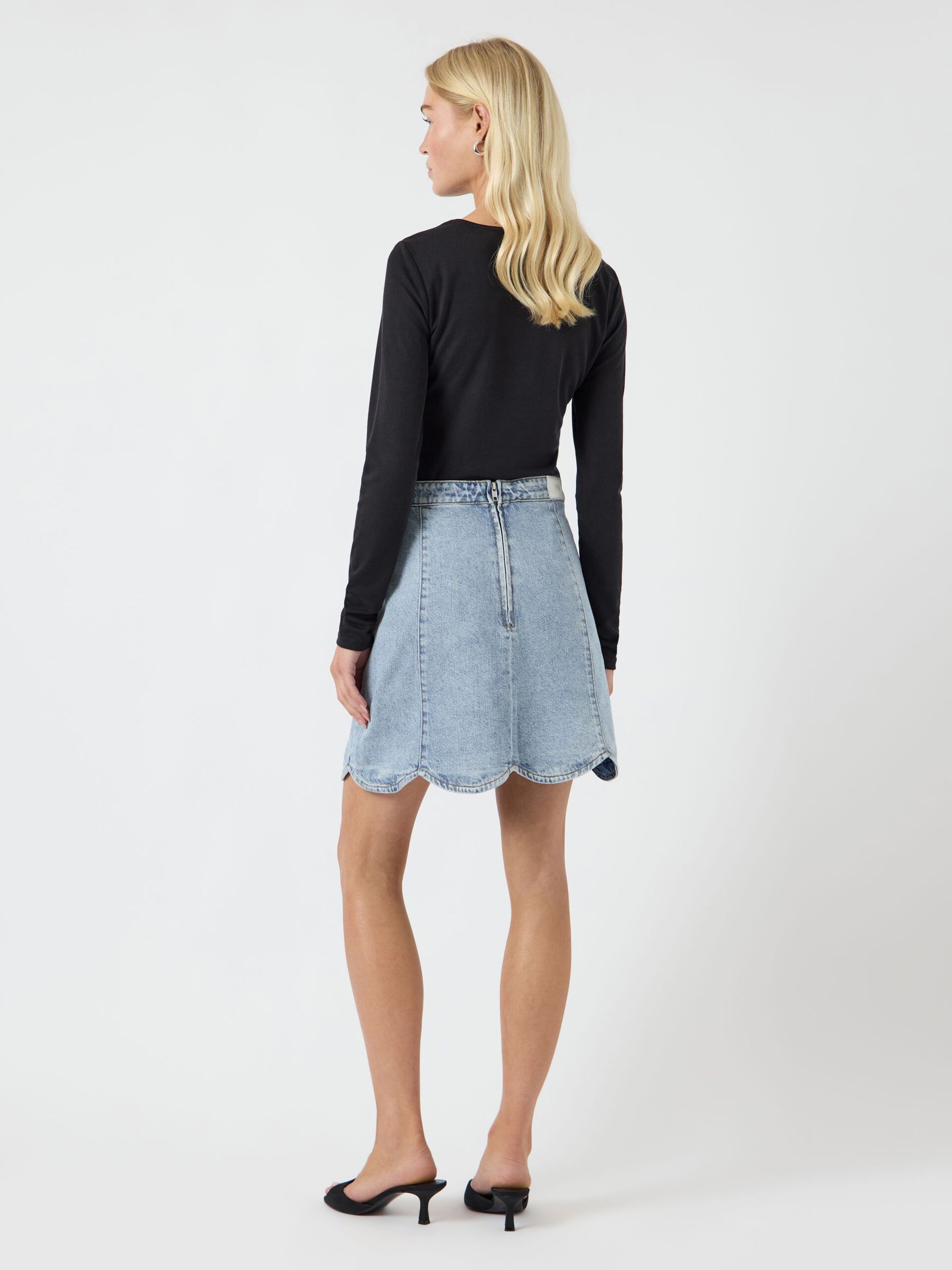 YASSCALLOP DENIM ROK
