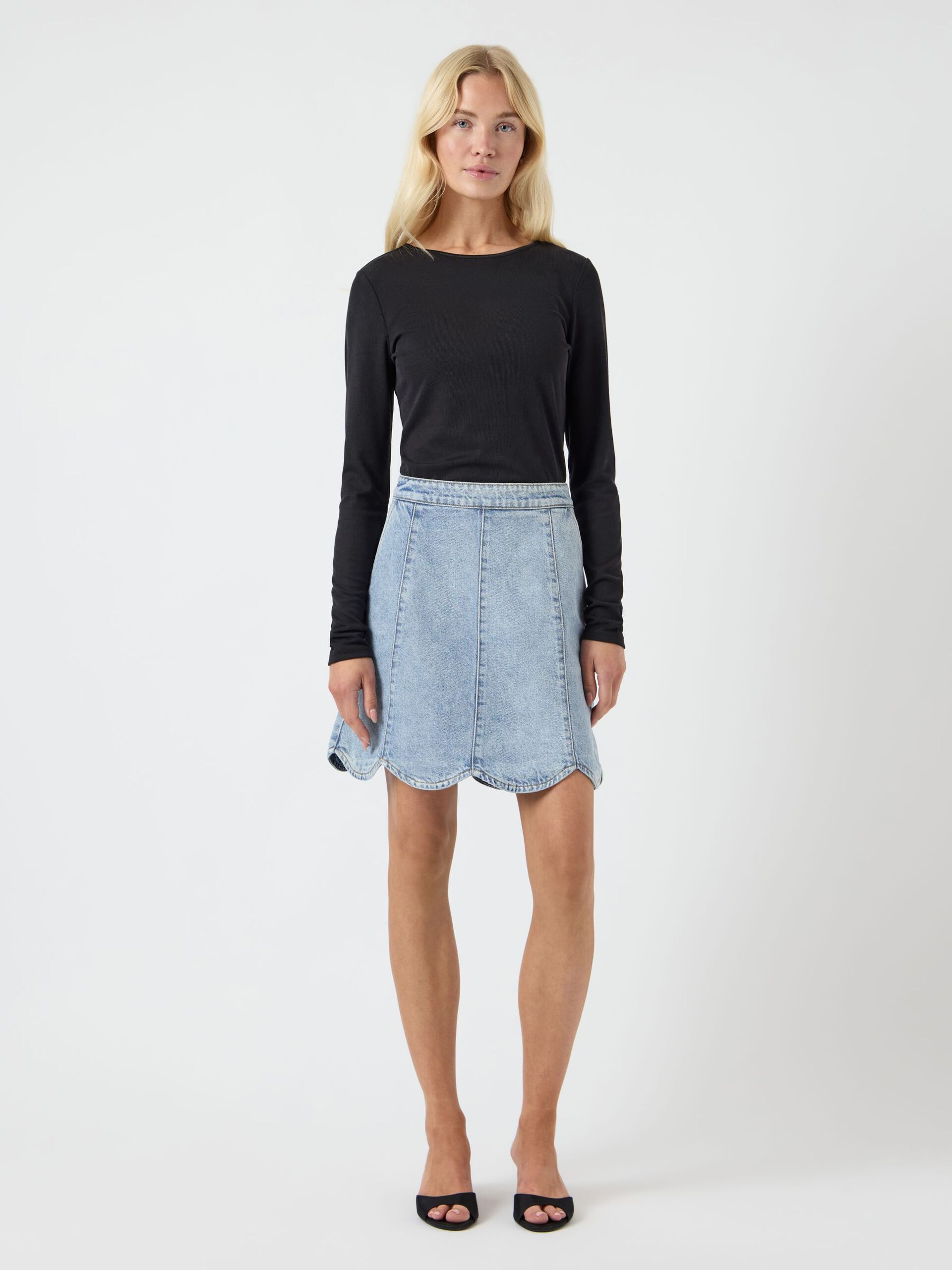 YASSCALLOP DENIM ROK