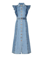  YASCAWI DENIM MAXI-JURK