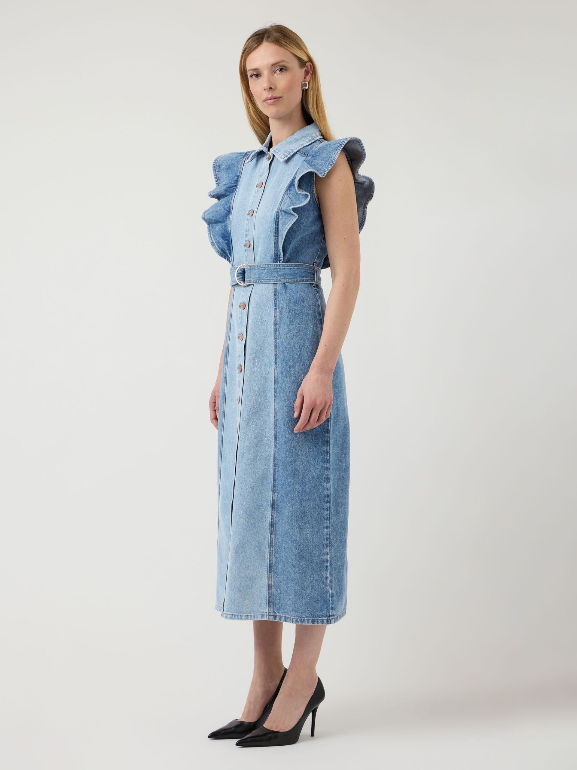  YASCAWI DENIM MAXI-JURK