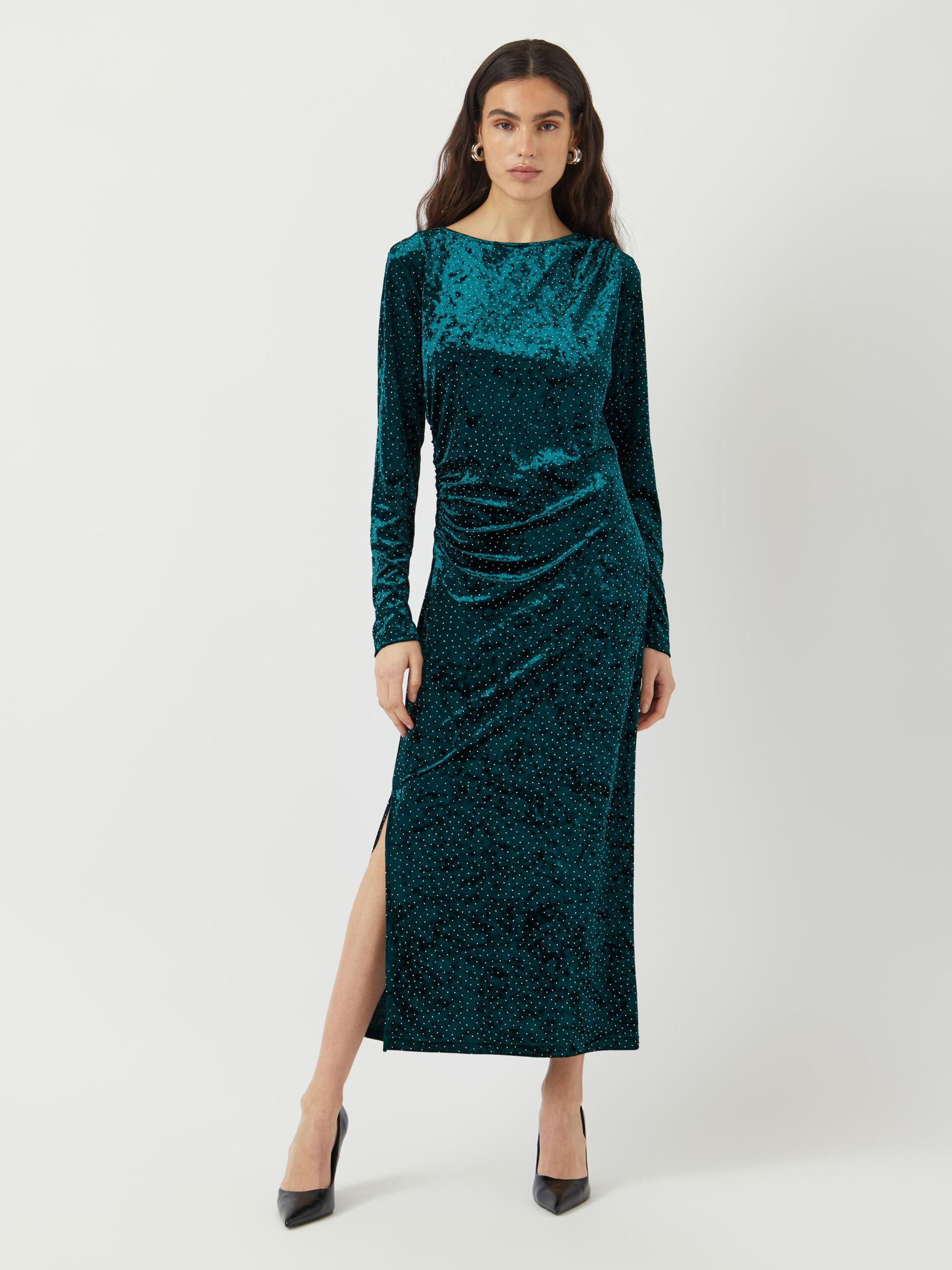  YASTILLIA FLUWEEL MAXI-JURK