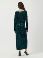  YASTILLIA FLUWEEL MAXI-JURK