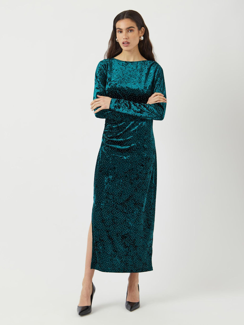  YASTILLIA FLUWEEL MAXI-JURK