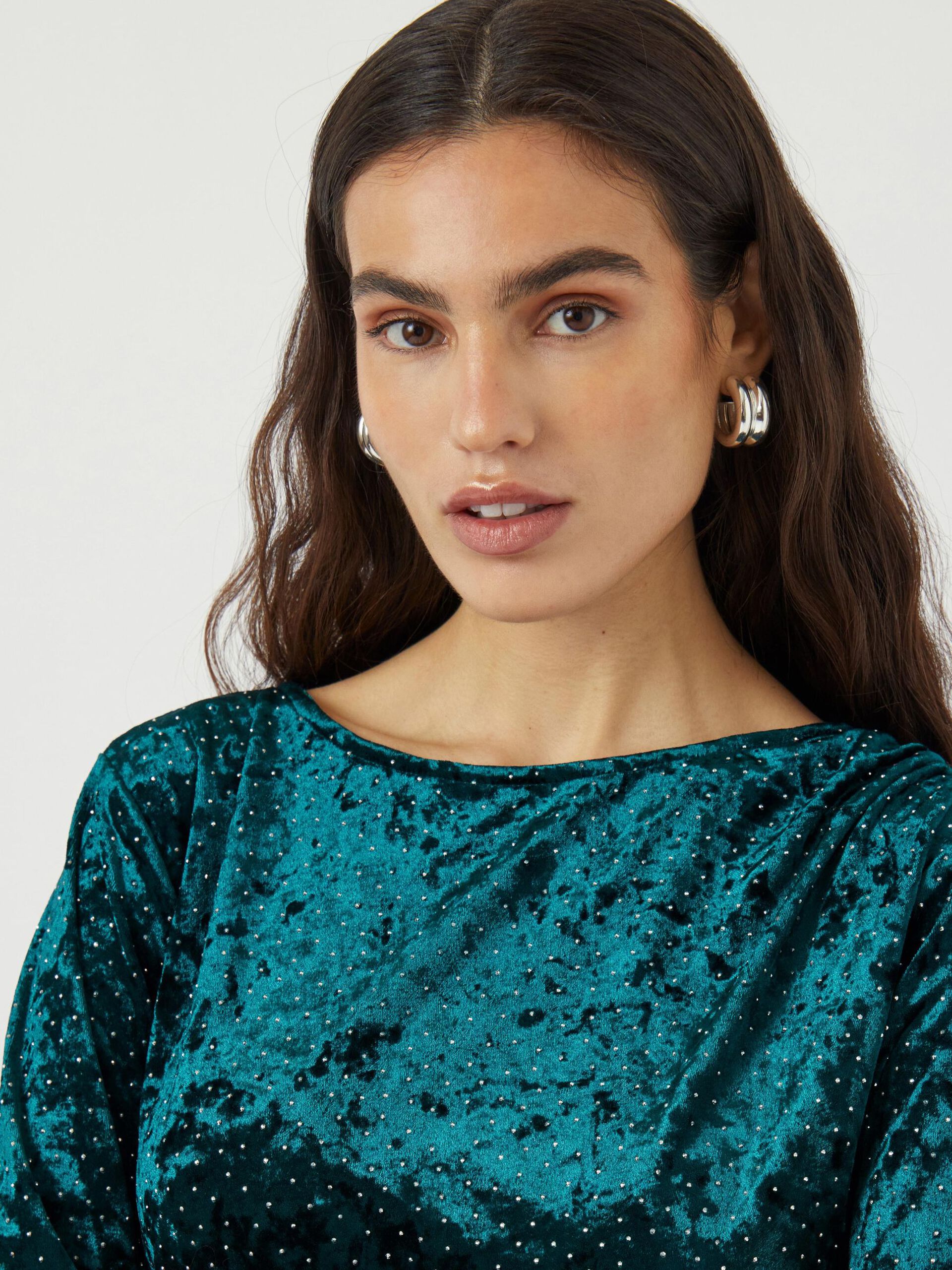  YASTILLIA FLUWEEL MAXI-JURK