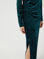  YASTILLIA FLUWEEL MAXI-JURK