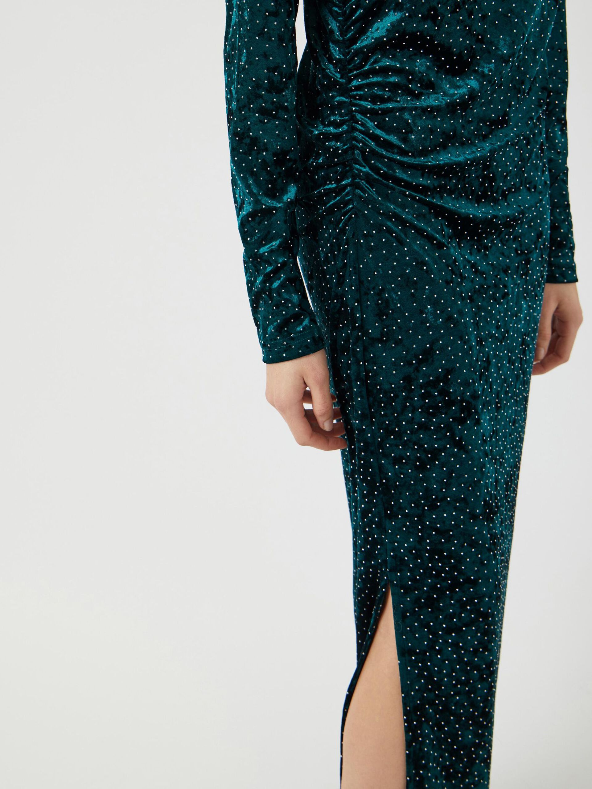  YASTILLIA FLUWEEL MAXI-JURK
