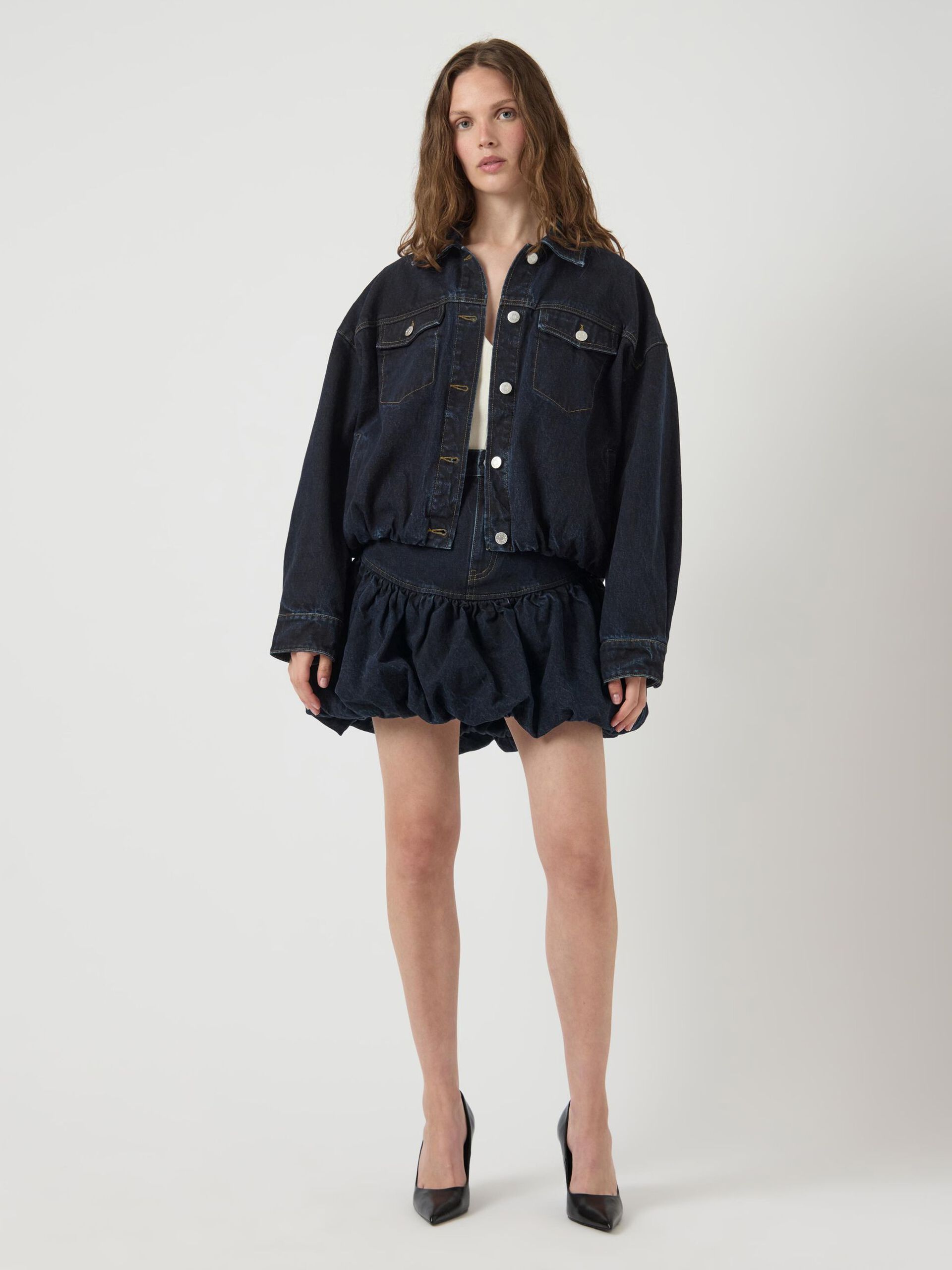  YASBROOKE DENIM BUBBEL MINIROK