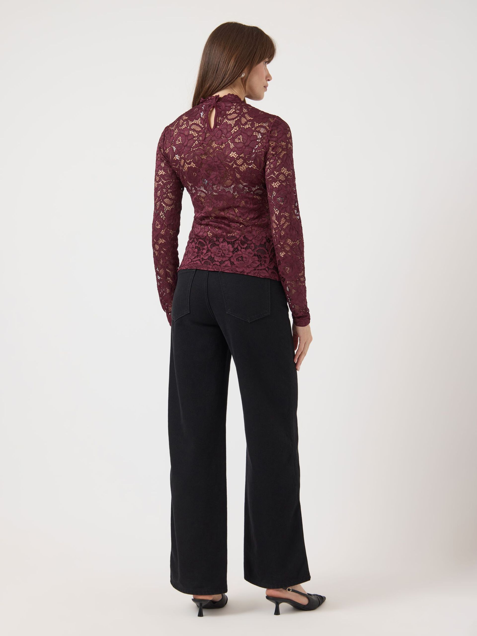  YASLACEY KANT TOP MET LANGE MOUWEN