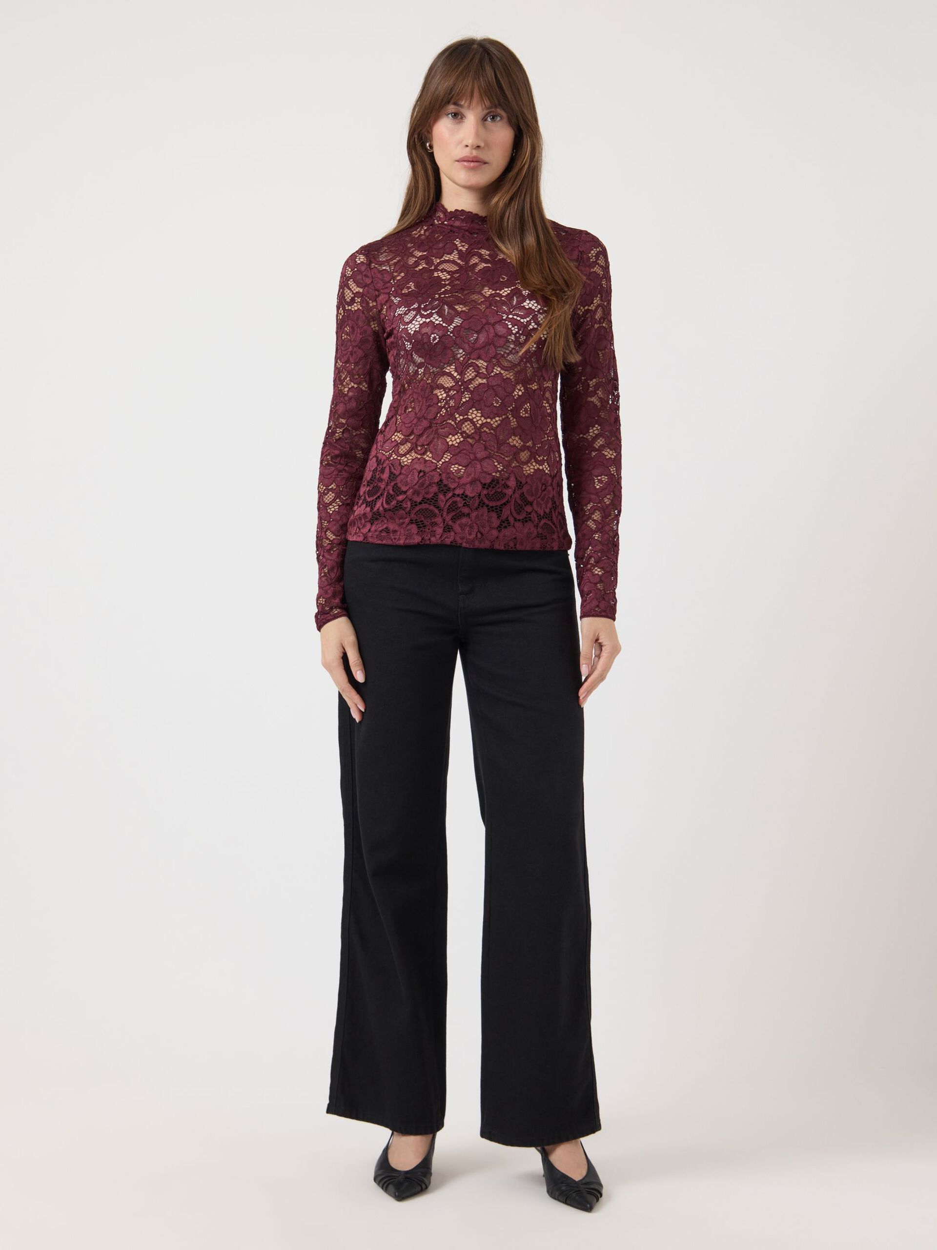  YASLACEY KANT TOP MET LANGE MOUWEN