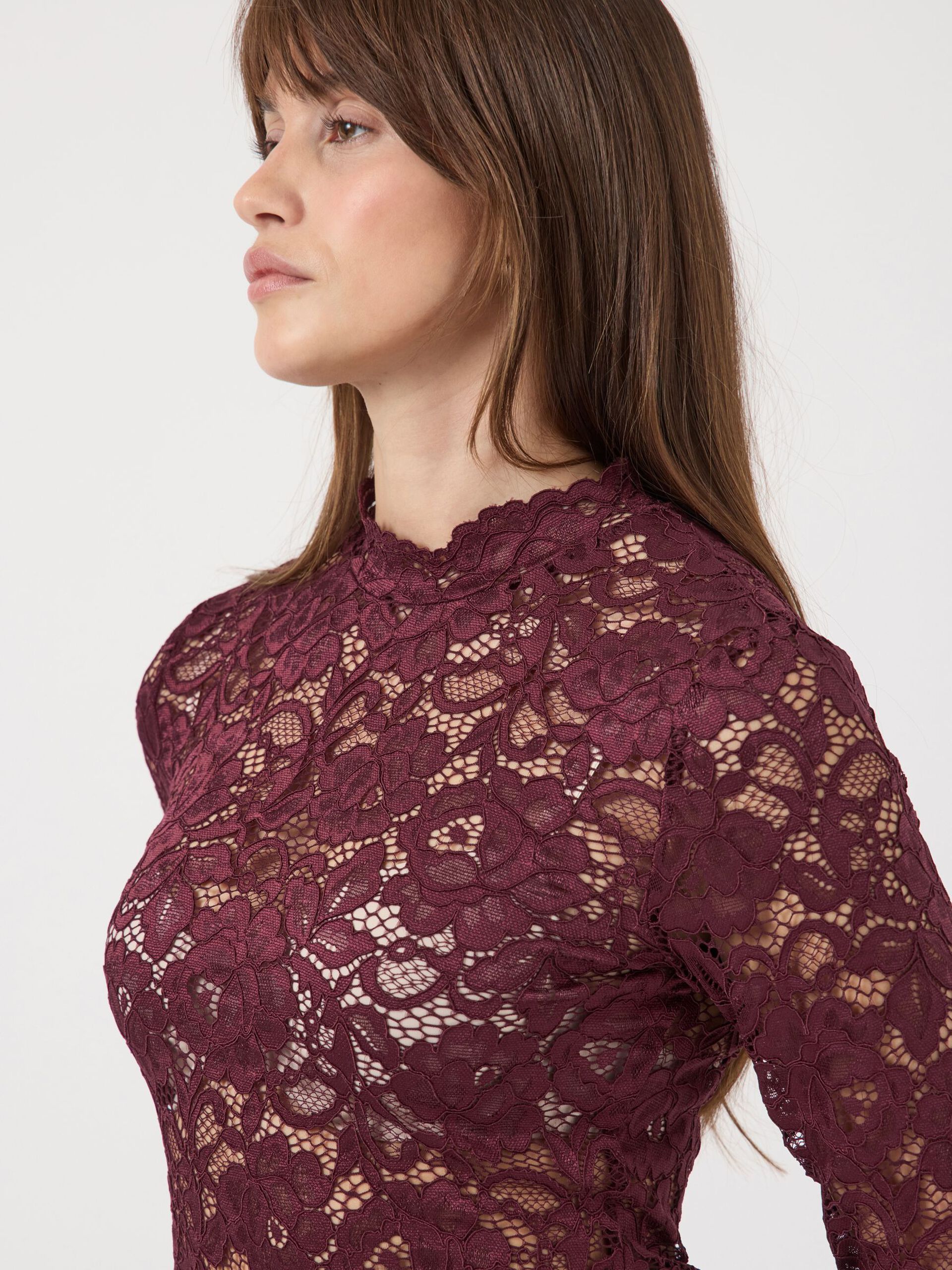  YASLACEY KANT TOP MET LANGE MOUWEN
