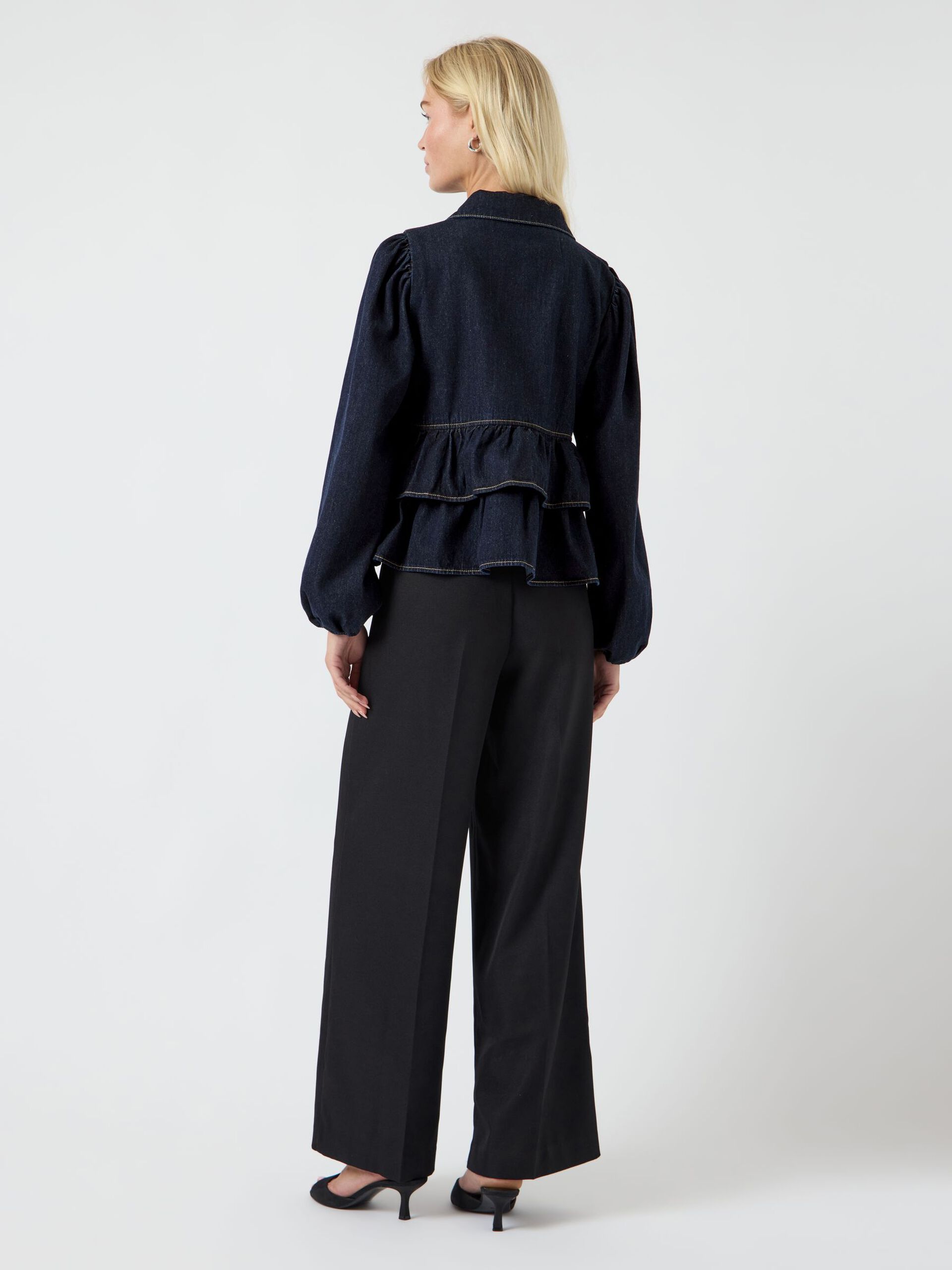  YASCELINA DENIM STRIK TOP
