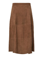  YASPALMA HW SUEDE LEREN MIDIROK
