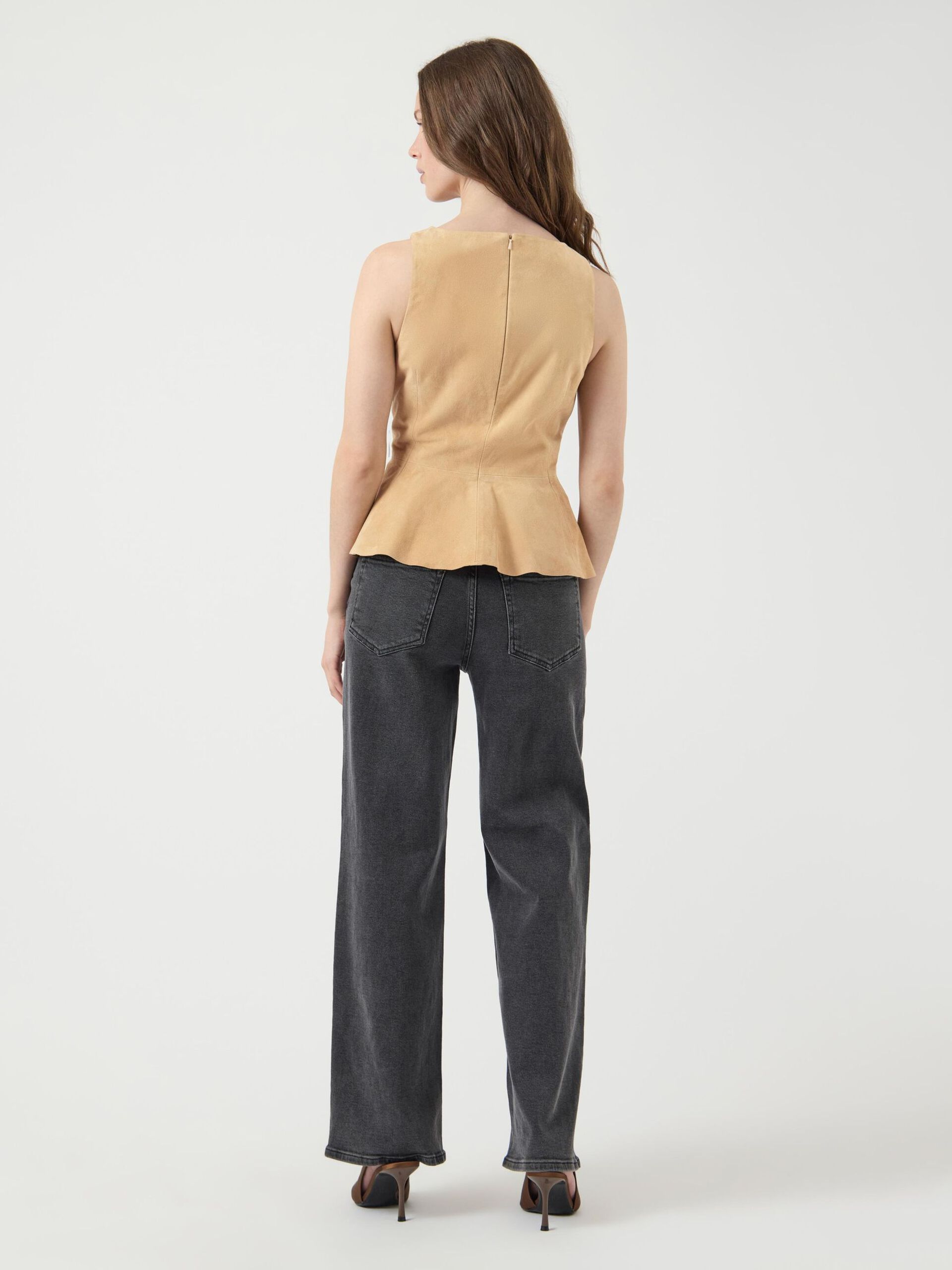  YASNOAH SUÈDE LEER TOP