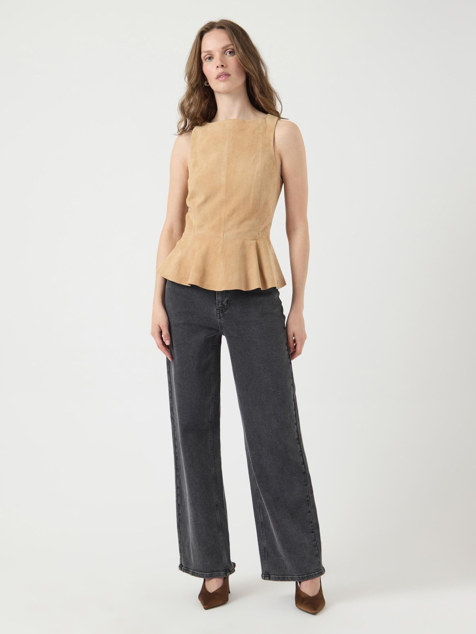  YASNOAH SUÈDE LEER TOP