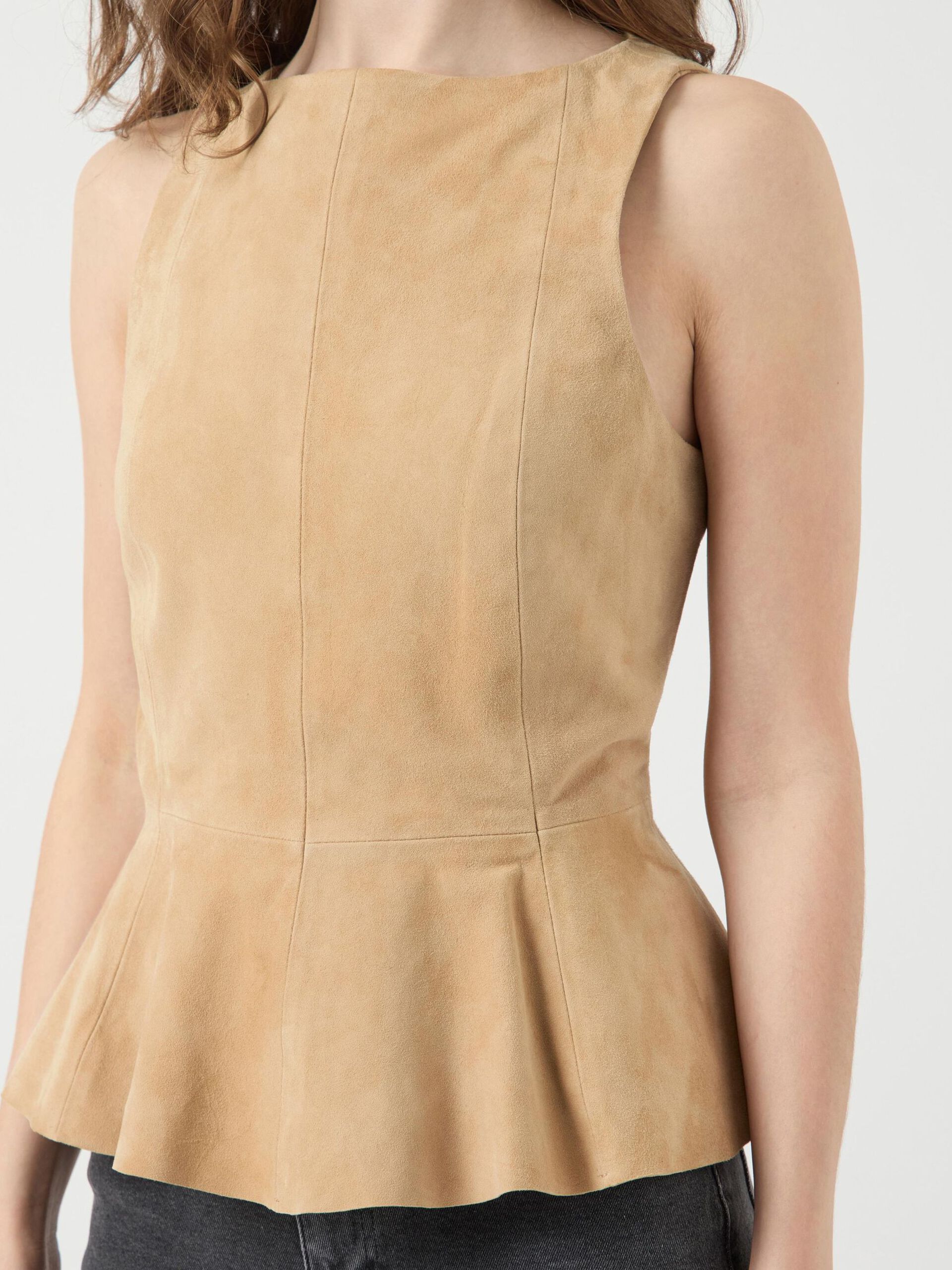  YASNOAH SUÈDE LEER TOP